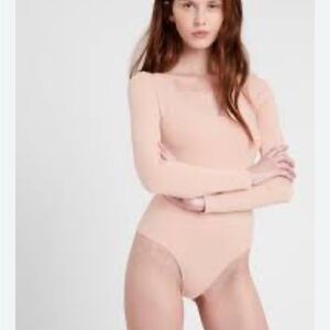 GAP Soft Pink Square Neck Long Sleeve Bodysuit